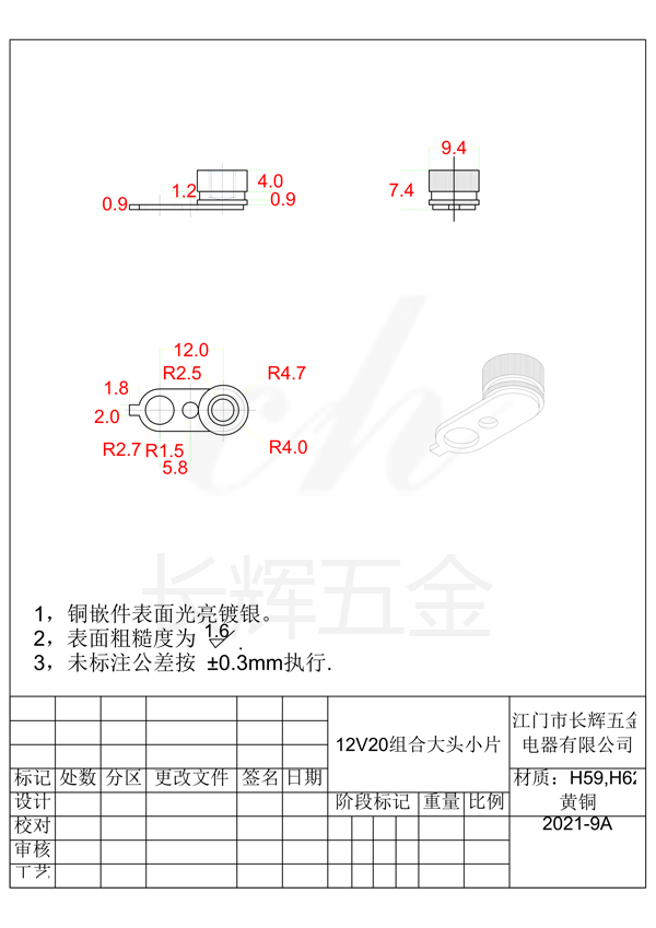 12V20組合大頭小片